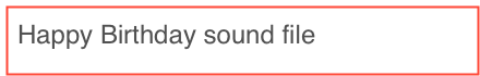 Happy Birthday sound file